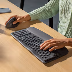 Logitech Wave Keys and Lift Combo keyboard Mouse included Universal Bluetooth QWERTZ German Graphite - Additional view 2