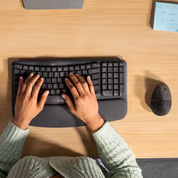 Logitech Wave Keys and Lift Combo keyboard Mouse included Universal Bluetooth QWERTZ German Graphite - Additional view 3