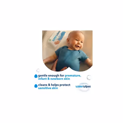 WaterWipes Original Plastic Free Baby Wipes, 240 Count (4 packs), 99.9% Water Based Wet Wipes & Unscented for Sensitive Skin