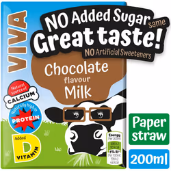 VIVA Chocolate No Added Sugar Milk Drinks - 27x200ml