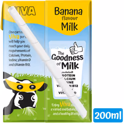 VIVA Banana No Added Sugar Milk Drinks - 27x200ml