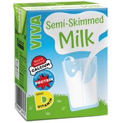 VIVA Semi Skimmed Milk Cartons - 27x200ml