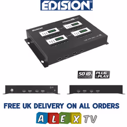 Edision HD Modulator 3in1 Quad HDMI to Coax DVB-T/ISDB-T with 4 HDMI In & 2 Out