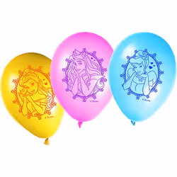 Unique Party 71645 - 11' Latex Glamour Disney Princess Balloons, Pack of 8