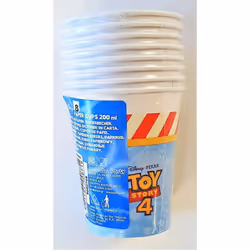 Pack of 8 Toy Story 4 Paper Cups - 200 ml - Disney Pixar Party Tableware