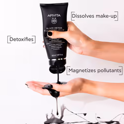 Black Detox Cleansing Gel - Natural facial cleanser with active charcoal and propolis 150 ml