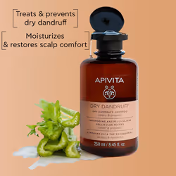 Champú Anticaspa Seca Tratamiento natural anticaspa seca con apio, propóleo y árbol de té 250 ml