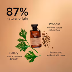 Champú Anticaspa Seca Tratamiento natural anticaspa seca con apio, propóleo y árbol de té 250 ml