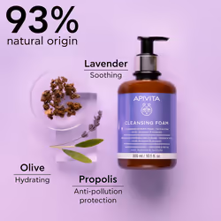 Crema Espuma Limpiadora facial y ojos con oliva y lavanda 300 ml - Additional view 3