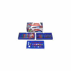 Avengers Kids 52pc Colouring Art Stationery Set with Watercolour Felt Tip Pens Crayons and Pencils Travel Set for Children
