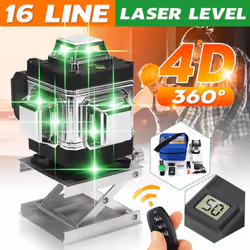 4D 16 Lines Laser Level 360 Self-leveling Function Leveling Laser Ground Wall Sticker with Vertical Horizontal Oblique Line - ...