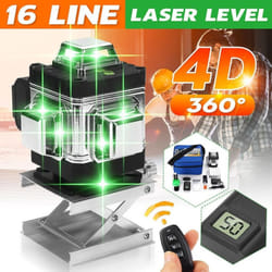 4d 16 Lines Laser Level 360 Self-leveling Function Leveling Laser Ground Wall Sticker With Vertical Horizontal Oblique Line - 1*Battery