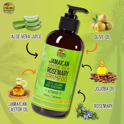 JAMAICAN Ambre Rosemary Shampoo for Hair Strengthening - 12 oz / 340ml - Moisturizing  Strengthening Shampoo  Promoting Nourishment & Hydration for Ha