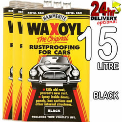 Hammerite 15litre Black Refill WaxOyl Rust Eliminator Proof Prevention Covering