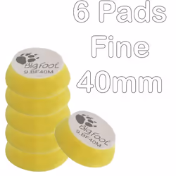 Rupes Bigfoot iBird Nano 30/40mm Yellow Fine Polishing Foam Pads Pack of 6
