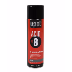 U-Pol Acid 8 1K Etch Primer 450ml x6 Aerosol Paint Fast Drying Aluminium Upol