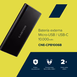 Canyon PB-106 Lithium Polymer (LiPo) 10000 mAh Black - Additional view 4