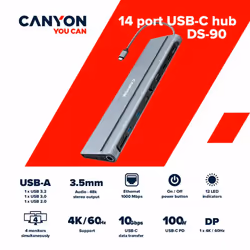 Canyon DS-90 USB 3.2 Gen 1 (3.1 Gen 1) Type-C Grey - Additional view 6