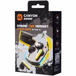 Canyon GTWS-2 Headset Wireless Ear-hook Gaming USB Type-C Bluetooth Charging stand Yellow - Additional view 6