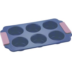 Bergner 6 Cup Non-Stick Muffin Tray Steel With Silicone Handle