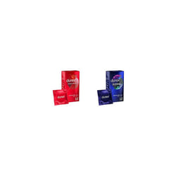 Durex Thin Feel Condoms - Pack of 12 & Extended Pleasure Condoms - Pack of 12
