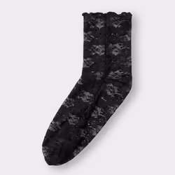 Gu By Uniqlo Lace Crew Socks - 30 NATURAL/ONE SIZE