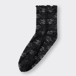 Gu By Uniqlo Lace Crew Socks - 30 NATURAL/ONE SIZE