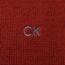 Calvin Klein Mens 2021 Knit Cotton 1/2 Zip Golf CK Top Sweater - L, Burgundy