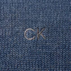 Calvin Klein Mens 2021 Knit Cotton 1/2 Zip Golf CK Top Sweater - M, Denim