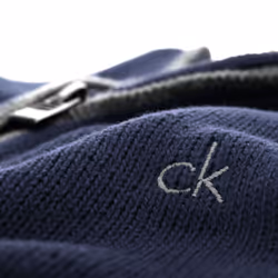 Calvin Klein Mens 2021 Knit Cotton 1/2 Zip Golf CK Top Sweater - XL, Navy