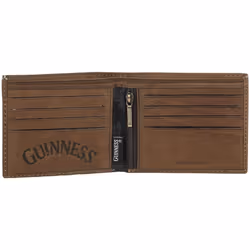 Guinness Wings Leather Wallet, Measures 11cm by 10cm, Brown