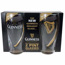 Guinness Logo Unisex Pint Glass Transparent, Glass,