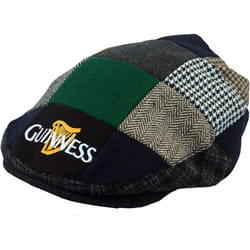 Guinness Official Merchandise Harp Embroidered Flat Cap Men's Hat