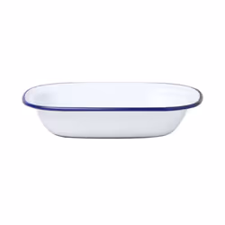 FALCON ENAMEL PIE DISH OBLONG BAKE STEAK PUDDING - 24cm