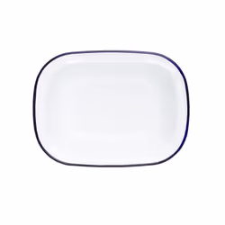 FALCON ENAMEL PIE DISH OBLONG BAKE STEAK PUDDING - 24cm