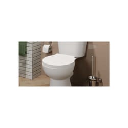 Wrap Around Toilet Seat and Cover ONLY Soft Close Top Fix White Oval