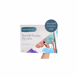 Tear Off Palette - 40 Disposable Painting Palette Sheets, Artist Pad Mixing Surface for Oil or Acrylic Paint Pigment Colours - 12"x16"