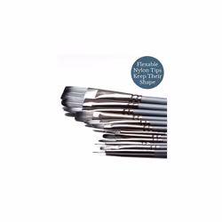Mixed Media Fine Detail Paint Brush Set - (12 Piece Set) Brushes for Acrylic, Oil, Watercolour, Model, Craft, Miniatures, Painting Paintbrushes