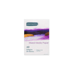 A3 Mixed Media Book Glue Bound Artist Paper Pads, Cold Pressed (250gsm), Acid-Free, 30 Sheets for Painting, Drawing, Sketching A3