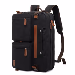 Men Backpack Cool Bell Multifunctional Canva Backpack &Shoulder Bag& Messenger Bag& Handbag 15.6/17.3 inch Laptop ...