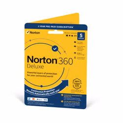 Norton 360 Deluxe | 5 Devices | 1 Year Subscription with Automatic Renewal | Includes Secure VPN and Password Manager | PCs, ...