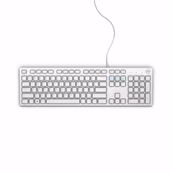 DELL KB216, Full-size (100%), Wired, USB, QWERTY, White