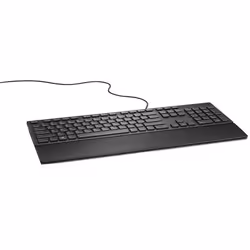 DELL KB216, Full-size (100%), Wired, USB, Membrane, AZERTY, Black