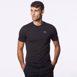 Calvin Klein Golf Mens Newport T-shirt Crew Neck T-Shirt T Shirt Tee Top - Black, M
