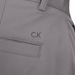 Calvin Klein Mens 2021 Slim Fit Micro Tech Lightweight Golf Shorts - 38" Waist, Silver