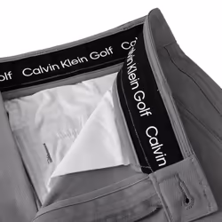 Calvin Klein Mens 2021 Slim Fit Micro Tech Lightweight Golf Shorts - 38" Waist, Silver