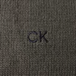 Calvin Klein Mens 2021 Knit Cotton 1/2 Zip Golf CK Top Sweater - L, Khaki
