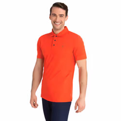 Calvin Klein Mens 2021 Breeze Moisture Wicking Lightweight Polo Shirt - S, Firey Red