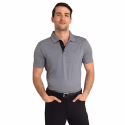 Calvin Klein Mens 2021 Breeze Moisture Wicking Lightweight Polo Shirt - S, Silver