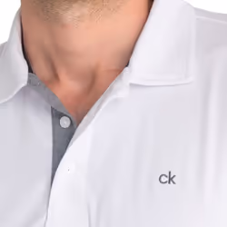 Calvin Klein Mens 2021 Breeze Moisture Wicking Lightweight Polo Shirt - S, White